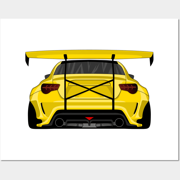 GT86 GOLD Wall Art by VENZ0LIC